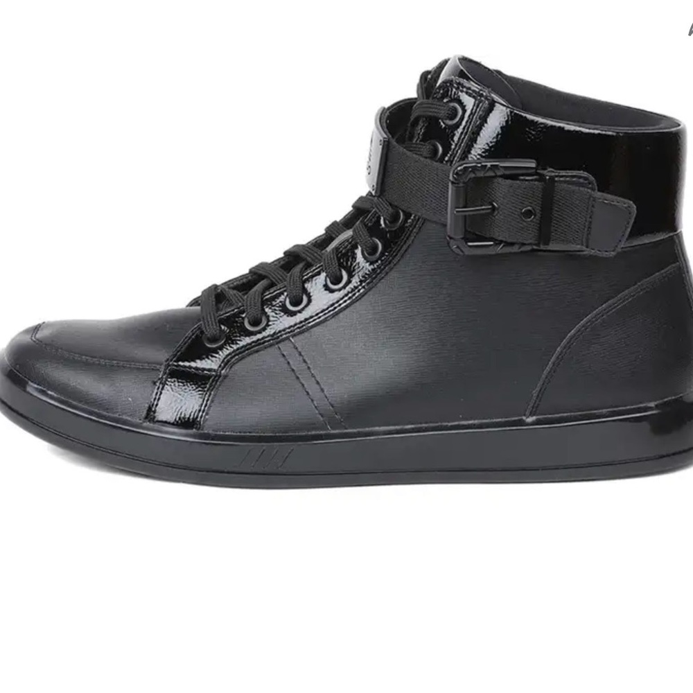 Aldo Men's Glossy Black High-Top Sneakers - Picture 4 of 10